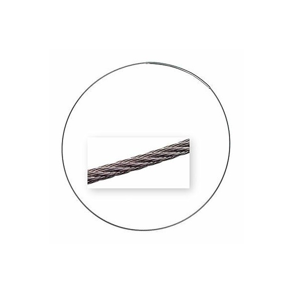 Gargantilla rígida, color plata, 1 unidad