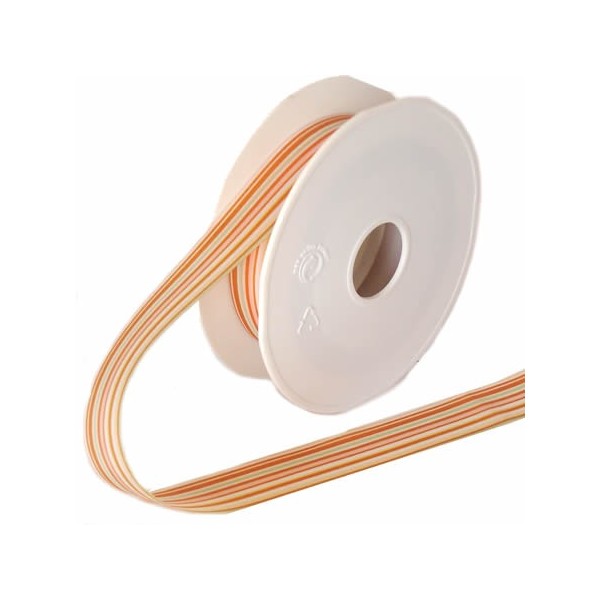 Dekoband Streifen Orange, 25mm/1m