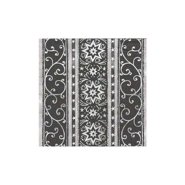 Serviette Ornamente schwarz
