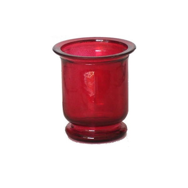 Candle jar, 7cm, red