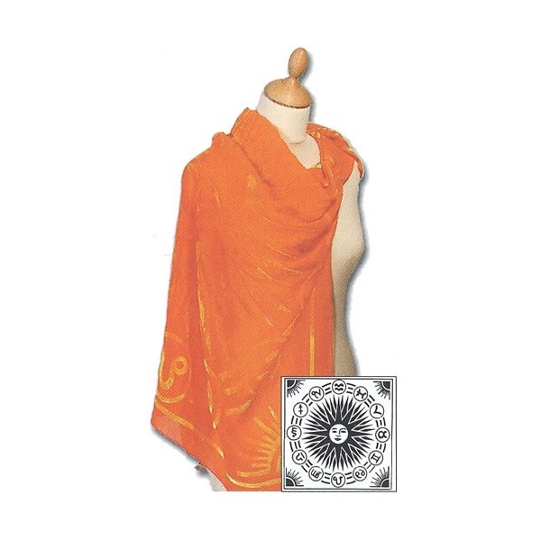 Foulard velours dévoré Divination, 90x90cm
