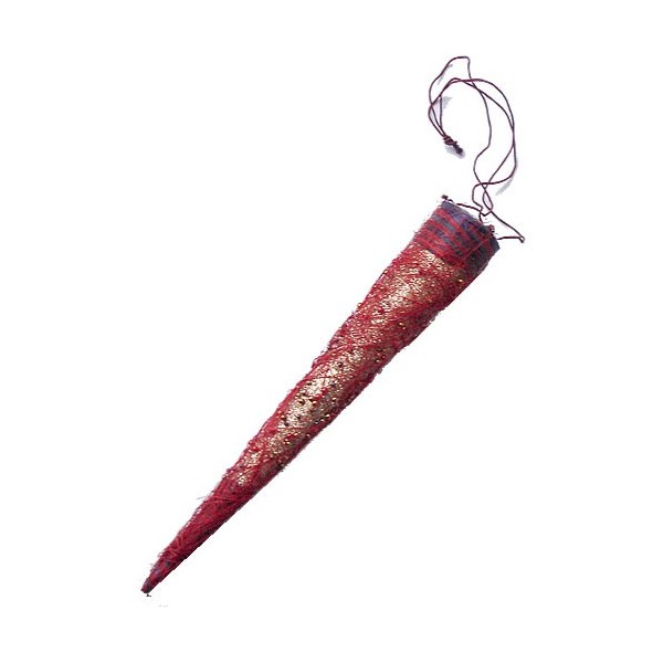 Red cone with beads, 30cm