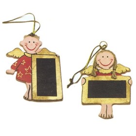 Angels with board, 7.5cm, 2 pcs