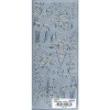 Stickers, silver, Christmas patterns