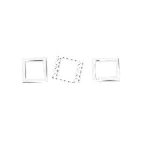 Style Stones, open frames, 3 pcs