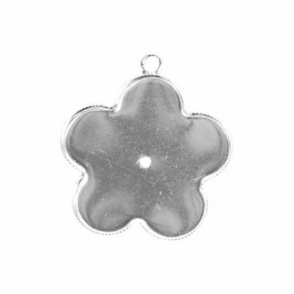 Plate pendant, flower 3.7cm