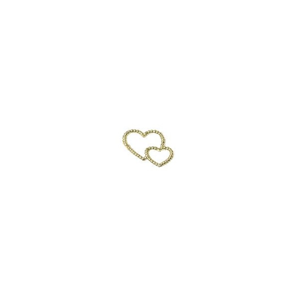 Decorative Hearts, gold, 2.5cm, 50 pcs