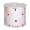 Ribbon Hearts, 80mm/40m, white-red