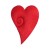 Fabric Red Hearts, 4cm, 40 pcs
