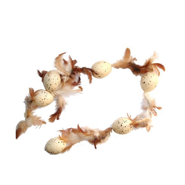 Eggs and feathers garland 90cm