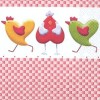 Napkin Hens and Hearts, 1 piece