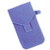 Pochette à lunettes en feutre, bleu, 9x16.5cm
