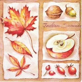 Servilleta mini manzana y nuez, 1 unidad