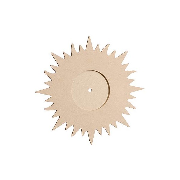 MDF Clock Sun, 30x31cm