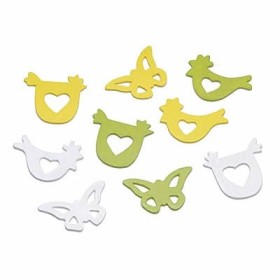Decoraciones de madera, mariposas y gallinas, 18 unidades, 4cm