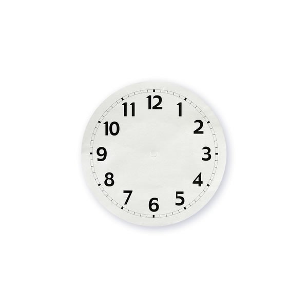 Adhesive Clock Dial, 14cm, silver