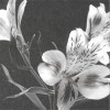 Serviette schwarz/weiss Blume, 1 Stk