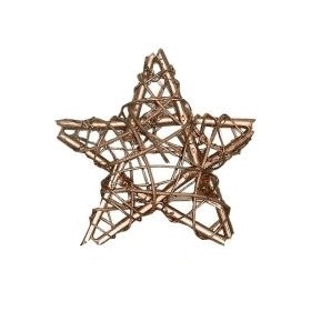 Etoile en rotin, or, 12cm