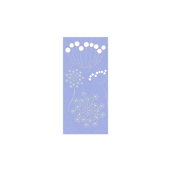 Pochoir Fantasy Flowers 15x30cm