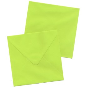 Set 5 sobres y tarjetas, verde claro
