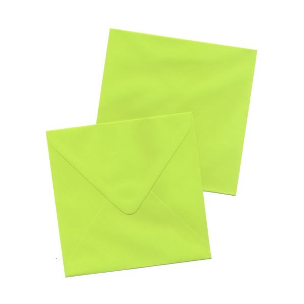 Set 5 cards and envelopes, light green