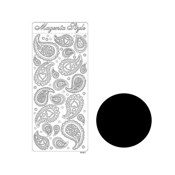 Stickers, Paisley, black