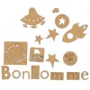 Wooden embellishments "garçon" 3-10cm