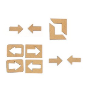 Wooden embellishments "arrows" 3-6cm