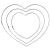 Metallic Heart, 20cm