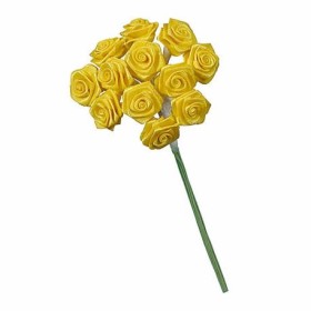 12 Bunches of 12 small roses, yellow pink 1.5cm