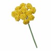 12 Diorröschen Bünde von 12 Blumen, gelb 1.5cm