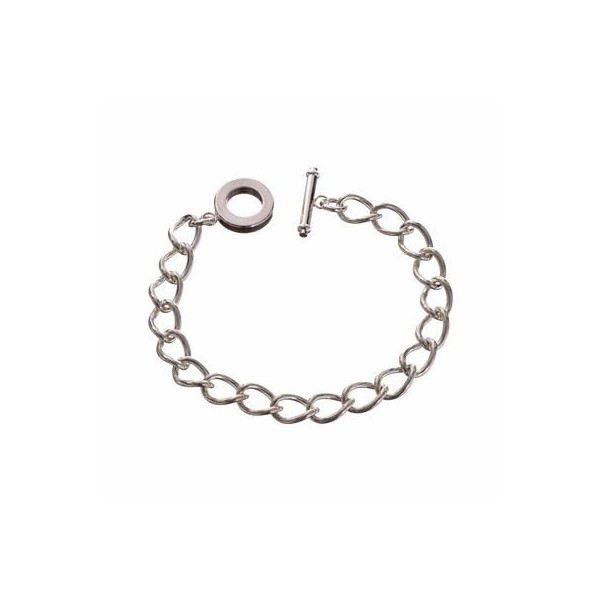 Pulsera con cierra, color plata