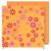 Papier orange-rosa, Blumen gross