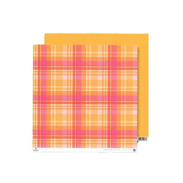 Paper orange-pink plaid