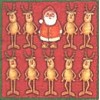 Napkin Santa Claus and reindeers, 1 piece