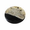 Horn pendant "Disc", light brown-black, Ø60mm