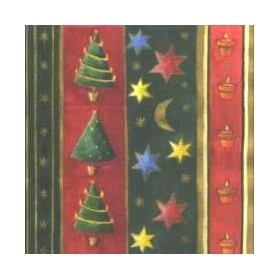 Napkin Christmas Stripes, 1 piece