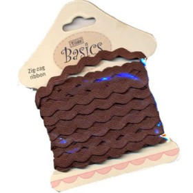 Tilda - ZigZag Band braun, 5m