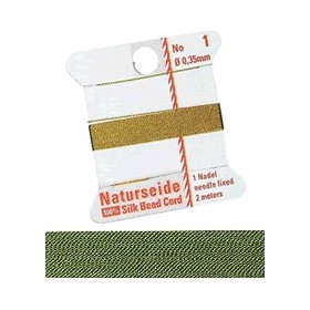 Naturseide 0.35mm/2m, olivgrün