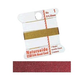 Naturseide 0.35mm/2m, rot
