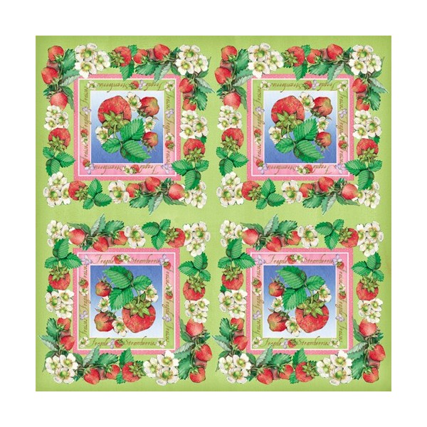 Servilletas  fresas, 1 paquete de 12 unidades