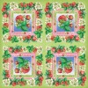 Serviettes Fraises, paquet  de 12 pièces