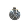 Pendentif en métal disque spirale, 17mm, 1 pce