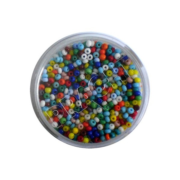 Mix of rocailles, 17g, bright colours
