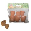 Round Half-pots, 6 pcs