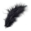 Plumas de marabú, negro, 15 pzas, 10cm