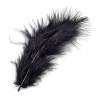 Plumas de marabú, negro, 15 pzas, 10cm