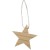 Wooden star natural 5cm