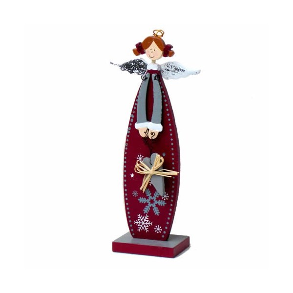 Ange déco en bois, 19cm