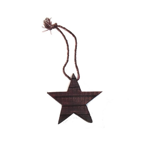 Wooden star dark 5cm
